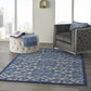 HomeRoots 5’ x 8’ Indoor Outdoor Area Rug With Gray and Blue Finish