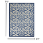 HomeRoots 5’ x 8’ Indoor Outdoor Area Rug With Gray and Blue Finish