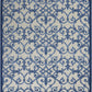 HomeRoots 5’ x 8’ Indoor Outdoor Area Rug With Gray and Blue Finish