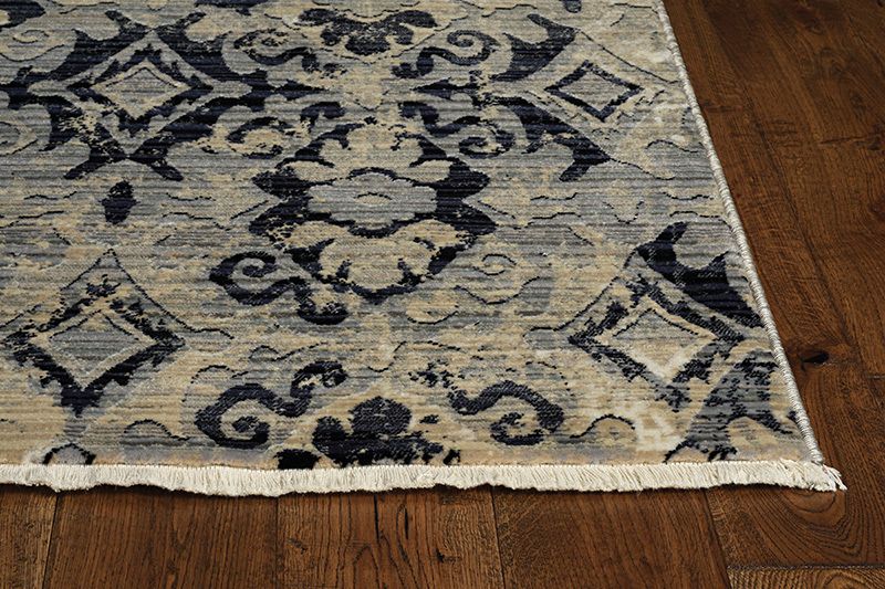 HomeRoots 5' x 8' Ivory Beige Machine Woven Distressed Traditional Indoor Area Rug