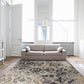 HomeRoots 5' x 8' Ivory Beige Machine Woven Distressed Traditional Indoor Area Rug