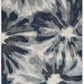 HomeRoots 5' x 8' Ivory Blue Machine Woven Floral Indoor Area Rug