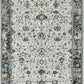 HomeRoots 5' x 8' Ivory Grey Machine Woven Traditional Indoor Area Rug