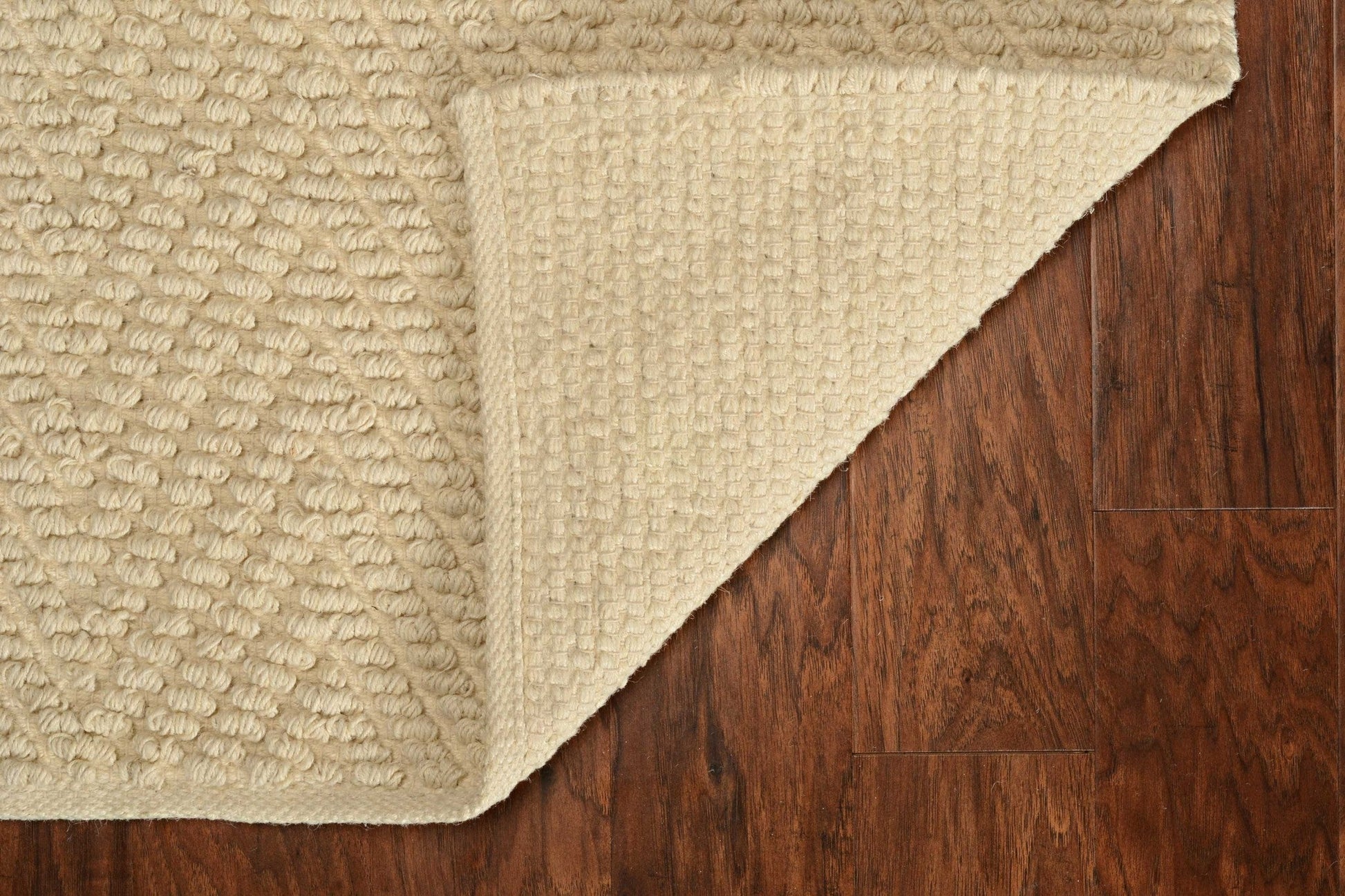 HomeRoots 5' x 8' Ivory Herringbone Hand Woven Jute Indoor Area Rug