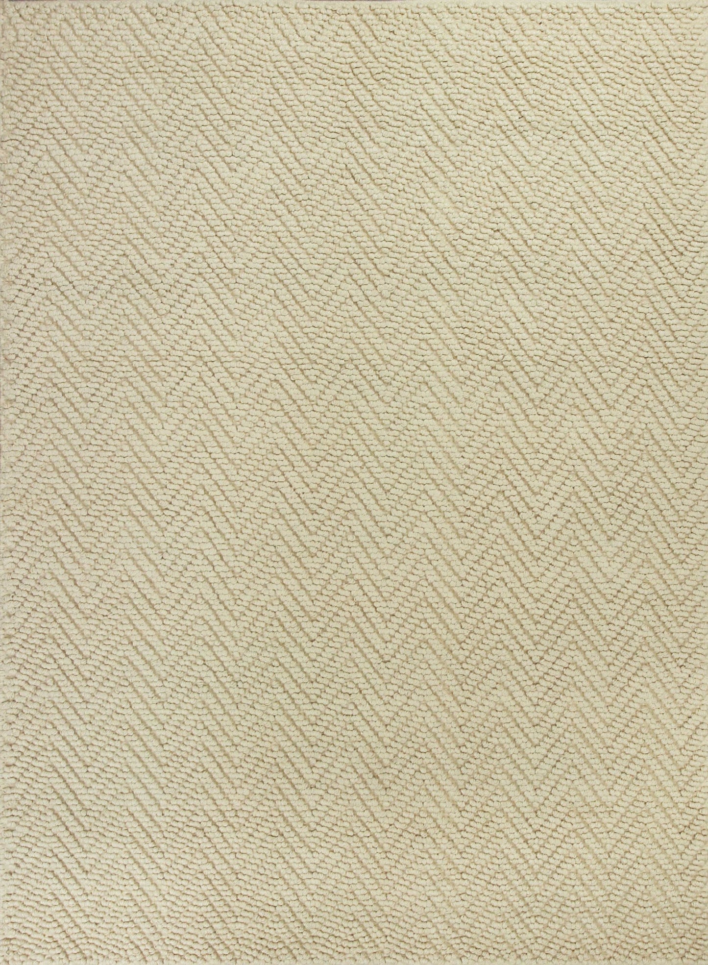 HomeRoots 5' x 8' Ivory Herringbone Hand Woven Jute Indoor Area Rug