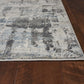 HomeRoots 5' x 8' Ivory Teal Machine Woven Abstract Splatter Indoor Area Rug
