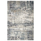 HomeRoots 5' x 8' Ivory Teal Machine Woven Abstract Splatter Indoor Area Rug
