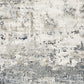 HomeRoots 5' x 8' Ivory Teal Machine Woven Abstract Splatter Indoor Area Rug