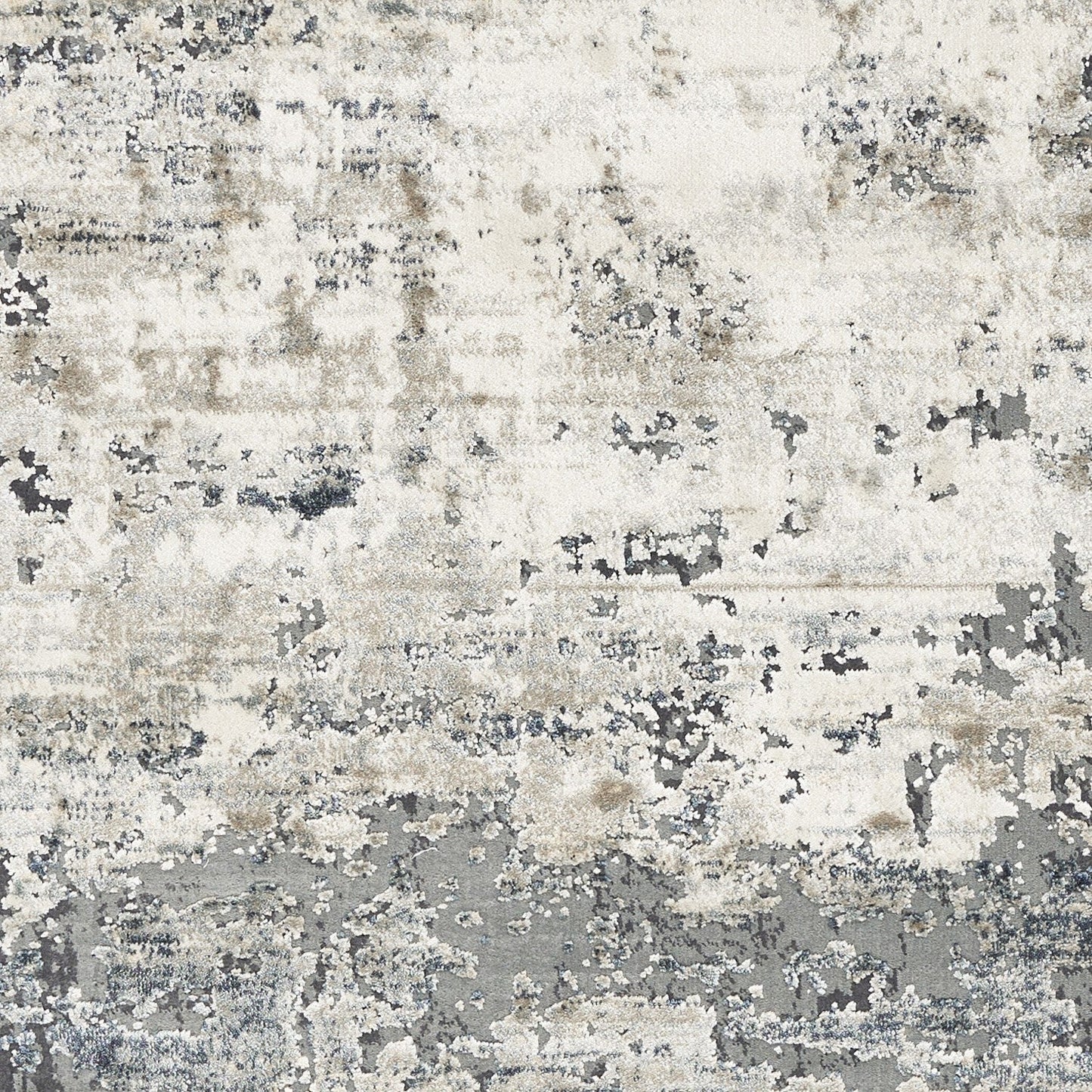 HomeRoots 5' x 8' Ivory Teal Machine Woven Abstract Splatter Indoor Area Rug