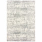 HomeRoots 5' x 8' Ivory and Gray Abstract Strokes Area Rug