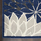 HomeRoots 5’ x 8’ Large Indoor Outdoor Area Rug With Blue Floral Finish