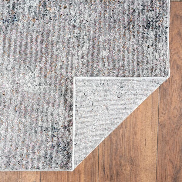 HomeRoots 5' x 8' Light Gray Modern Abstract Area Rug