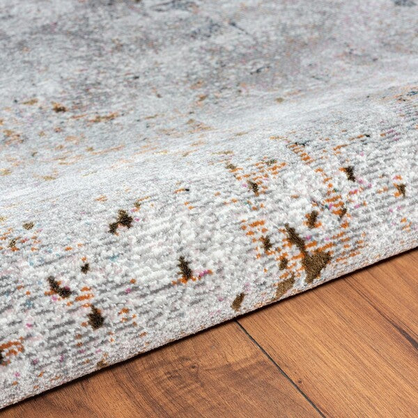 HomeRoots 5' x 8' Light Gray Modern Abstract Area Rug