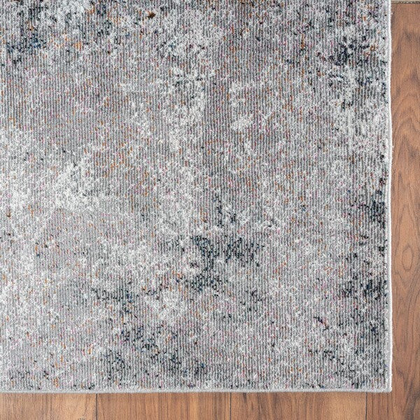 HomeRoots 5' x 8' Light Gray Modern Abstract Area Rug