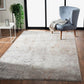 HomeRoots 5' x 8' Light Gray Modern Abstract Area Rug