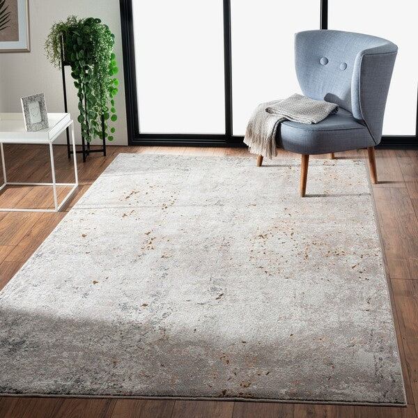 HomeRoots 5' x 8' Light Gray Modern Abstract Area Rug