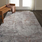 HomeRoots 5' x 8' Light Gray Modern Abstract Area Rug