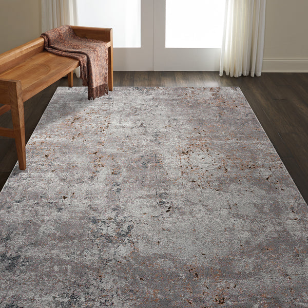 HomeRoots 5' x 8' Light Gray Modern Abstract Area Rug
