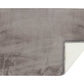 HomeRoots 5" x 8" Luxe Faux Rabbit Fur Rectangular Rug in Grey Finish