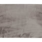 HomeRoots 5" x 8" Luxe Faux Rabbit Fur Rectangular Rug in Grey Finish