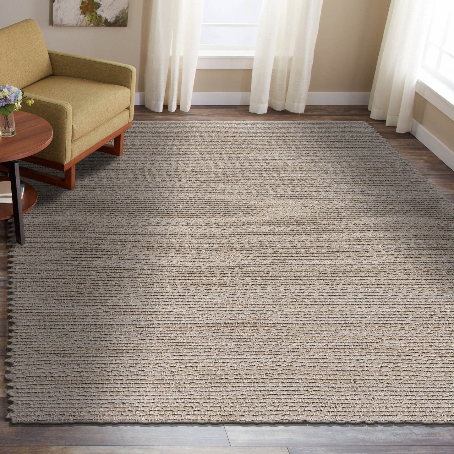 HomeRoots 5' x 8' Natural Bleached Contemporary Area Rug