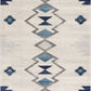 HomeRoots 5’ x 8’ Navy and Ivory Tribal Pattern Area Rug