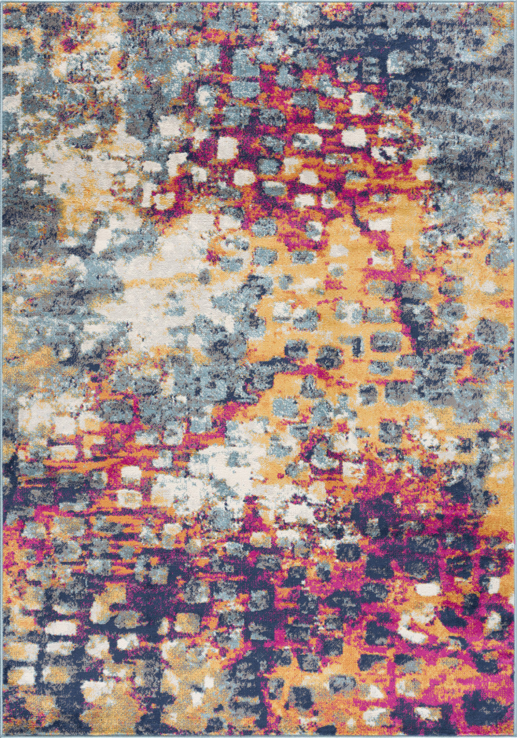 HomeRoots 5’ x 8’ Painting Area Rug With Multicolored Abstract Finish