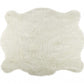 HomeRoots 5' x 8' Polar Bear Faux Hide Area Rug in Off White Finish