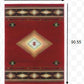 HomeRoots 5' x 8' Red and Beige Ikat Pattern Area Rug