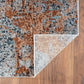HomeRoots 5' x 8' Rustic Brown Abstract Area Rug