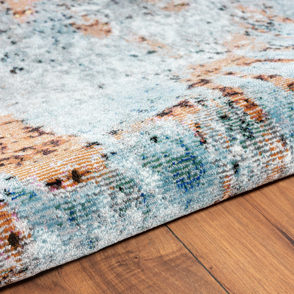 HomeRoots 5' x 8' Rustic Brown Abstract Area Rug