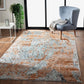 HomeRoots 5' x 8' Rustic Brown Abstract Area Rug