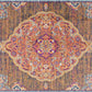 HomeRoots 5' x 8' Rustic Orange Medallion Area Rug