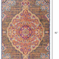 HomeRoots 5' x 8' Rustic Orange Medallion Area Rug
