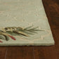 HomeRoots 5' x 8' Sage Green Hand Tufted Tropical Quatrefoil Indoor Area Rug