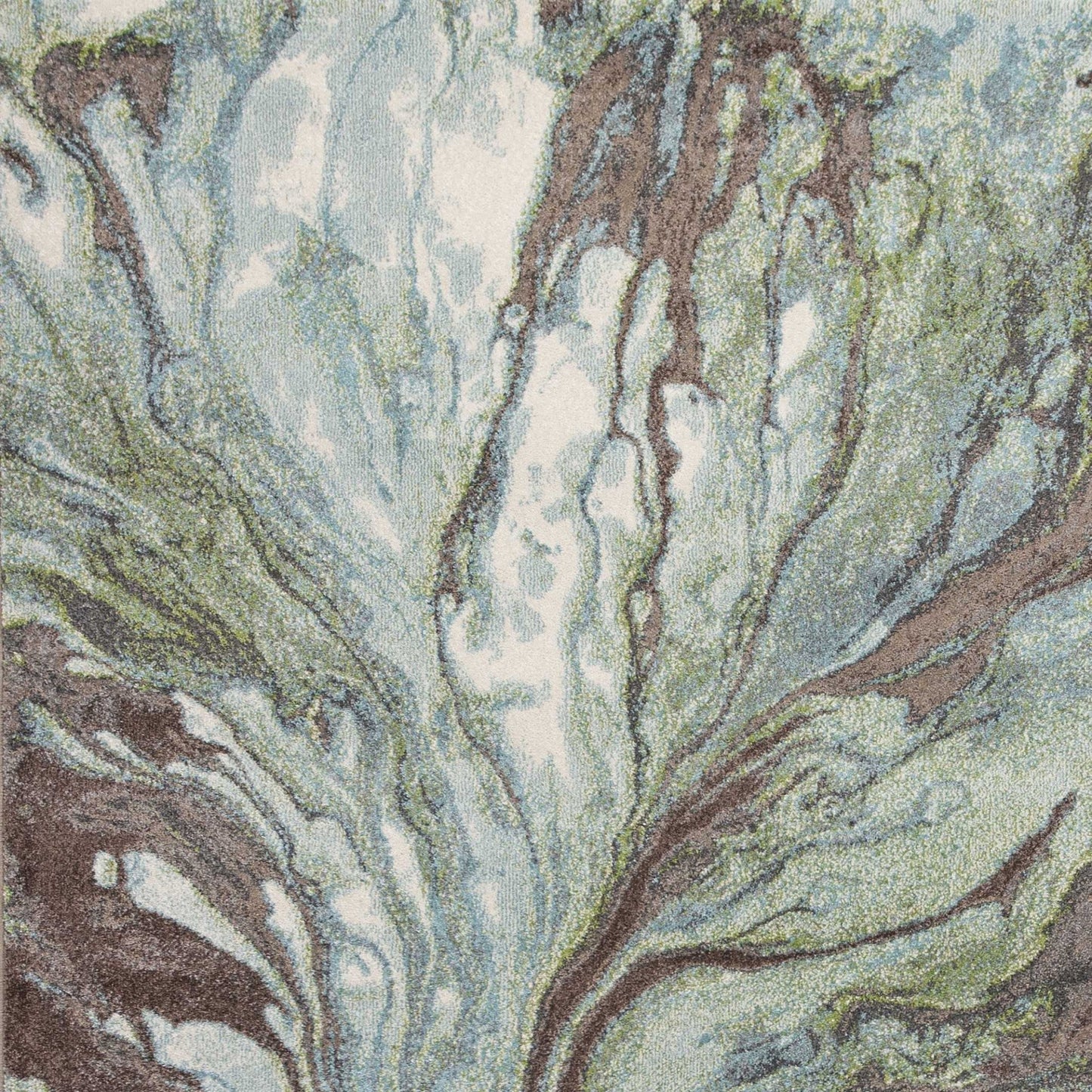 HomeRoots 5' x 8' Seafoam Watercolor Indoor Area Rug