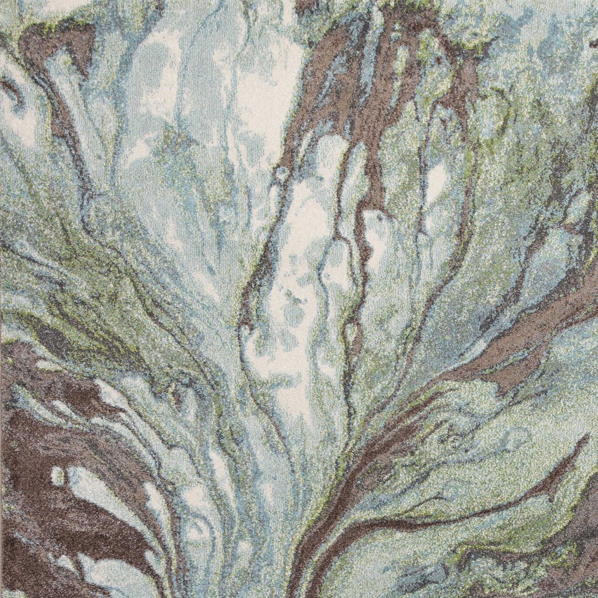 HomeRoots 5' x 8' Seafoam Watercolor Indoor Area Rug