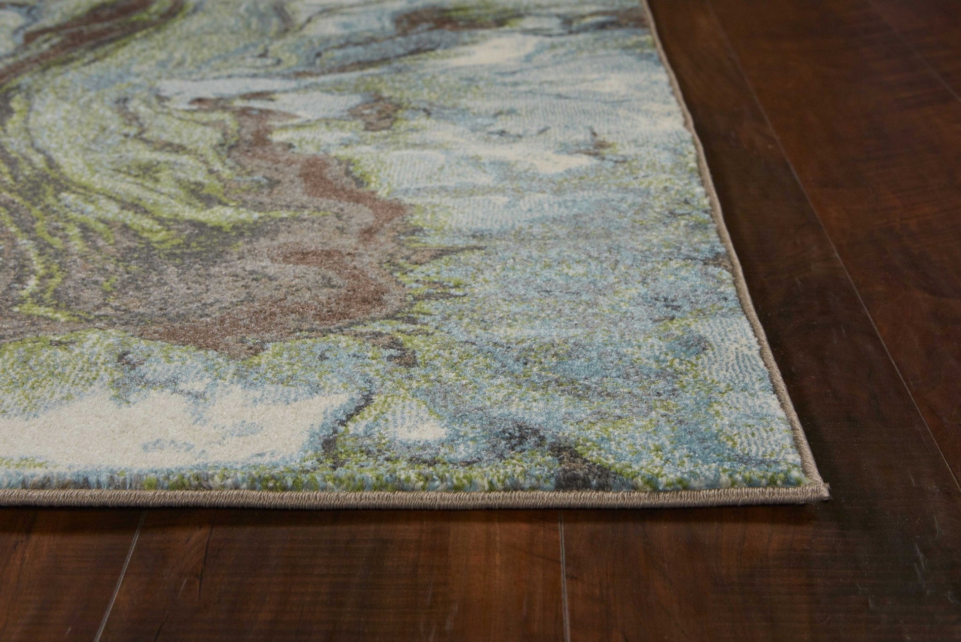 HomeRoots 5' x 8' Seafoam Watercolor Indoor Area Rug