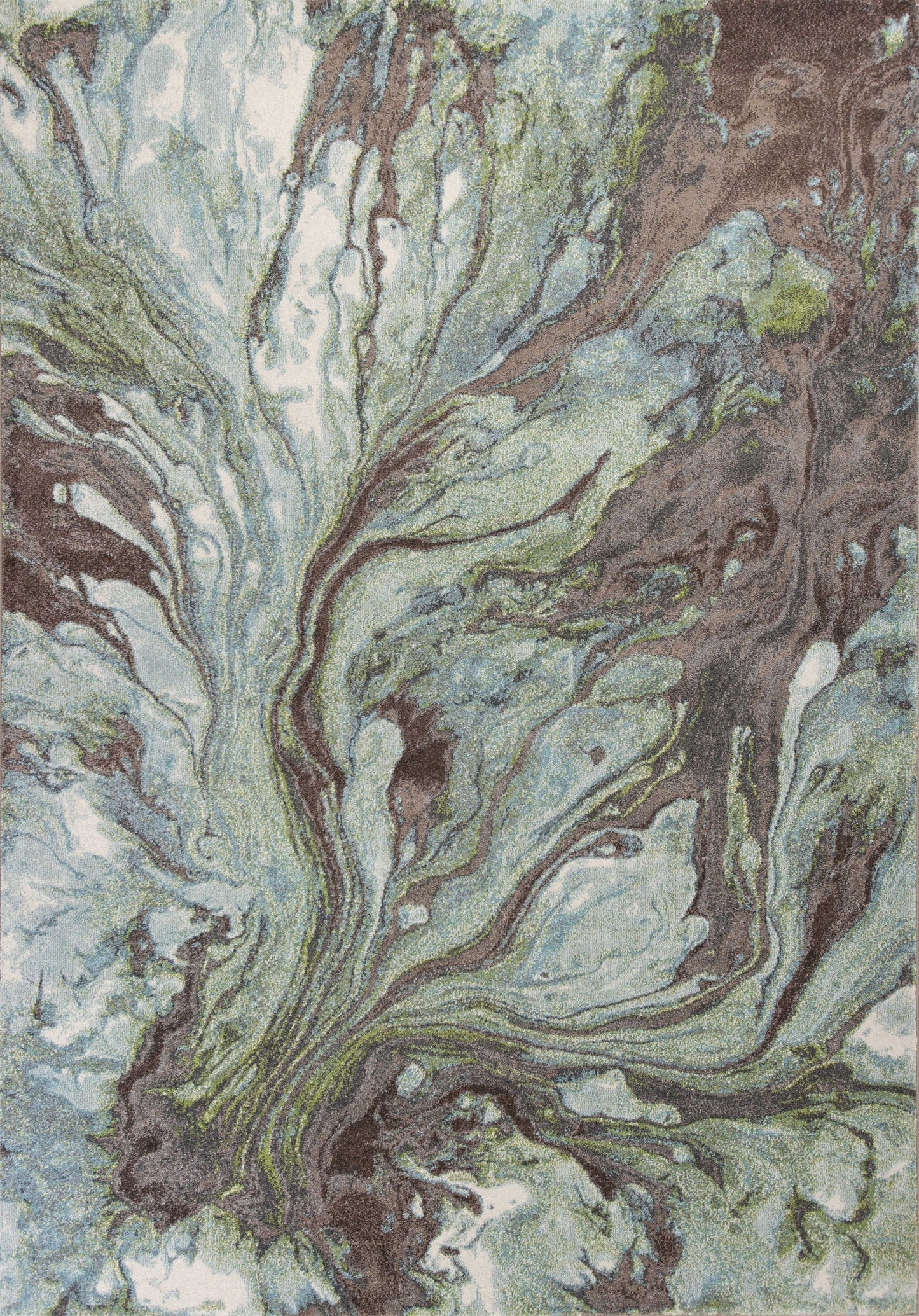 HomeRoots 5' x 8' Seafoam Watercolor Indoor Area Rug