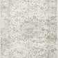 HomeRoots 5' x 8' Silver Medallion Bordered Viscose Indoor Area Rug