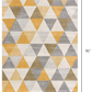 HomeRoots 5’ x 8’ Triangular Lattice Area Rug in Yellow Finish