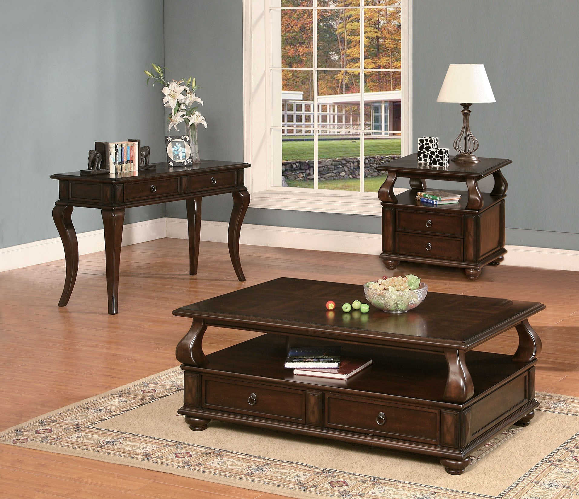 HomeRoots 50' x 32' x 20' Walnut Coffee Table