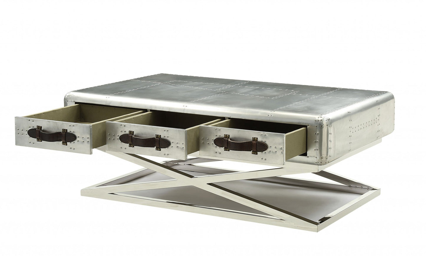 HomeRoots 51' x 33' x 19' Aluminum Coffee Table