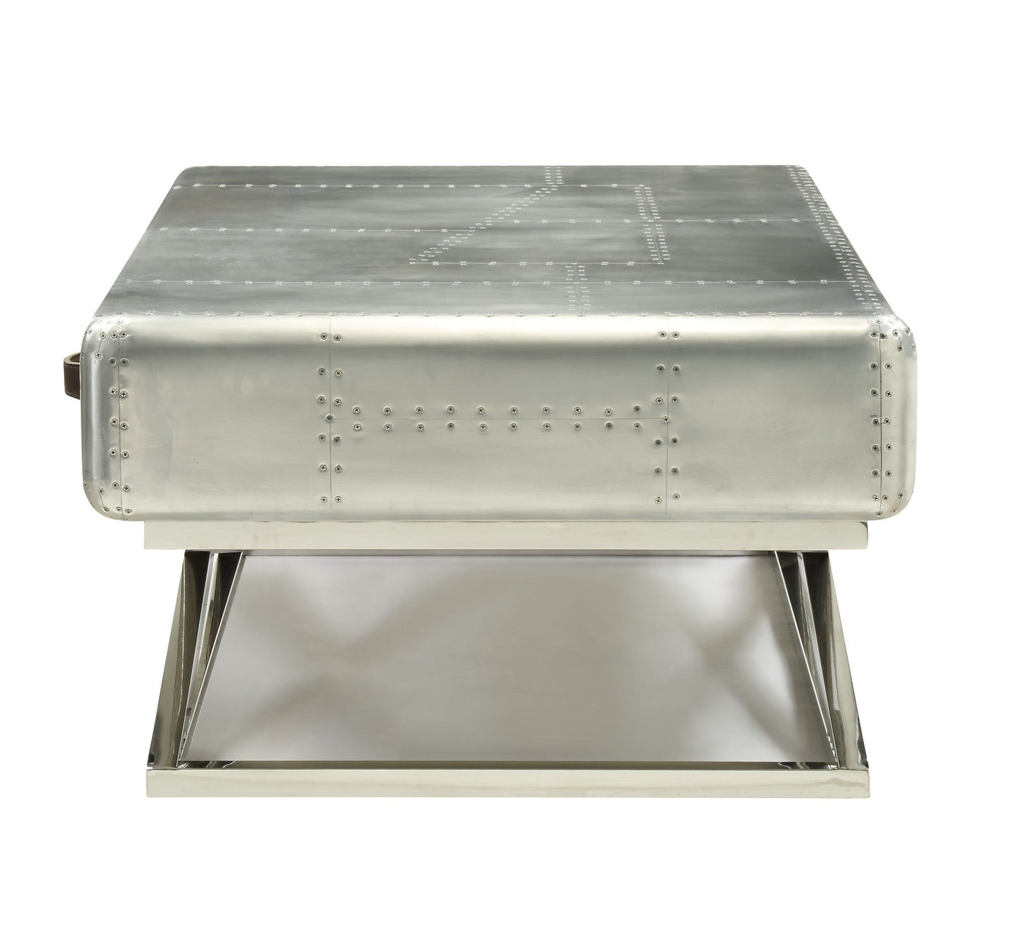 HomeRoots 51' x 33' x 19' Aluminum Coffee Table