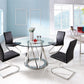 HomeRoots 51 x 51 x 29 Clear Glass Round Dining Table