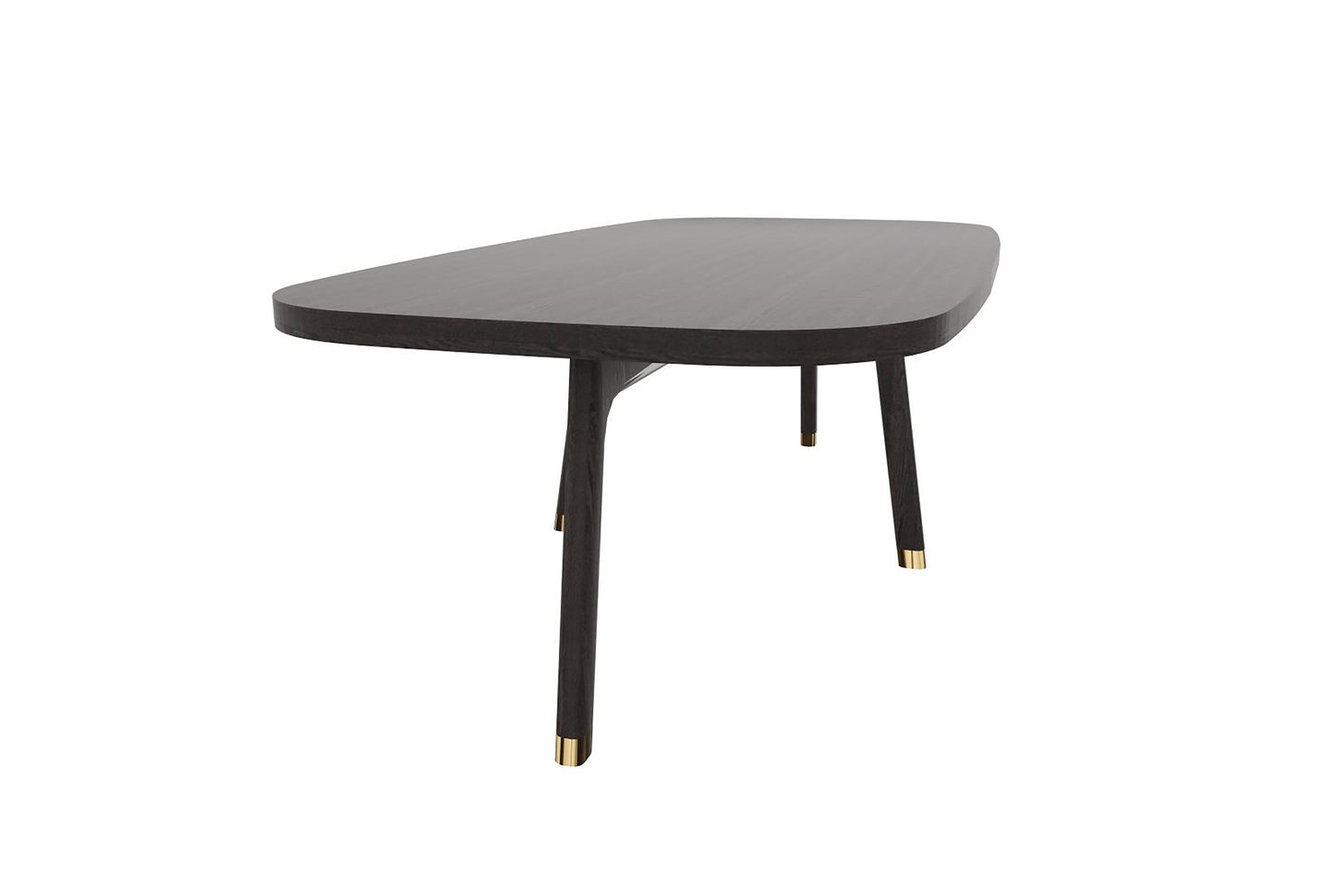 HomeRoots 52" Mod Scandi Wood Coffee Table in Black Finish