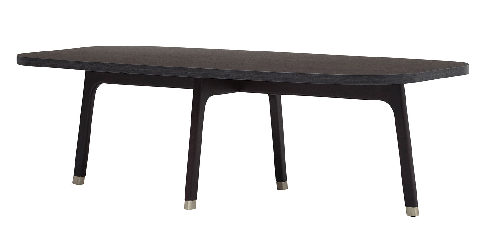 HomeRoots 52" Mod Scandi Wood Coffee Table in Black Finish