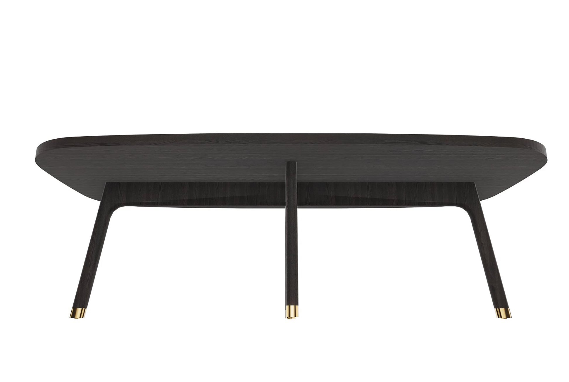 HomeRoots 52" Mod Scandi Wood Coffee Table in Black Finish