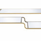HomeRoots 52' x 24' x 18' Gold And Clear Glass Metal Coffee Table