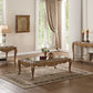 HomeRoots 52" x 30" x 18" Mirrored Coffee Table With Antique Gold Finish